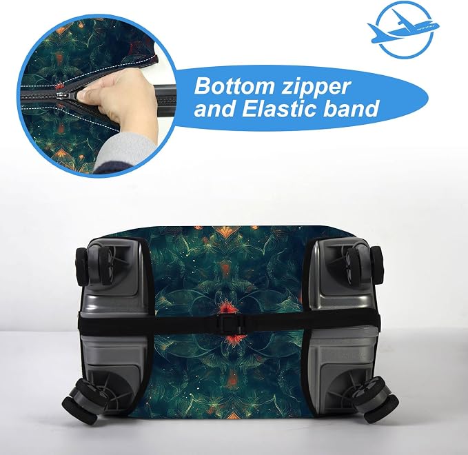 Luggage Cover Protector for 22-24 Inch Suitcases, TSA Approved Elastic Travel - Image 5