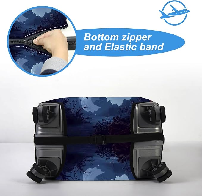 Luggage Cover Protector for 22-24 Inch Suitcases, TSA Approved Elastic Travel - Image 5