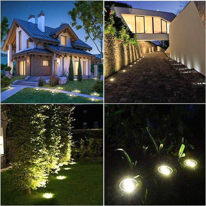 4.6 Inch Diameter Solar Ground Lights, Waterproof Solar Garden Lights, Outdoor - Image 6