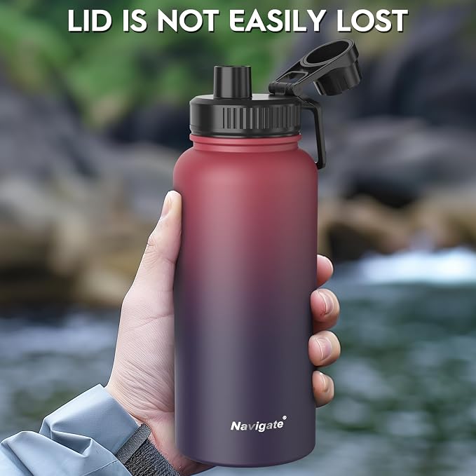 Navigate 32 oz Insulated Stainless Steel Sports Water Bottle - Image 6
