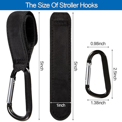 6 Pack Baby Stroller Hooks for Hanging Diaper Bags Pram Clips for Bags - Image 3