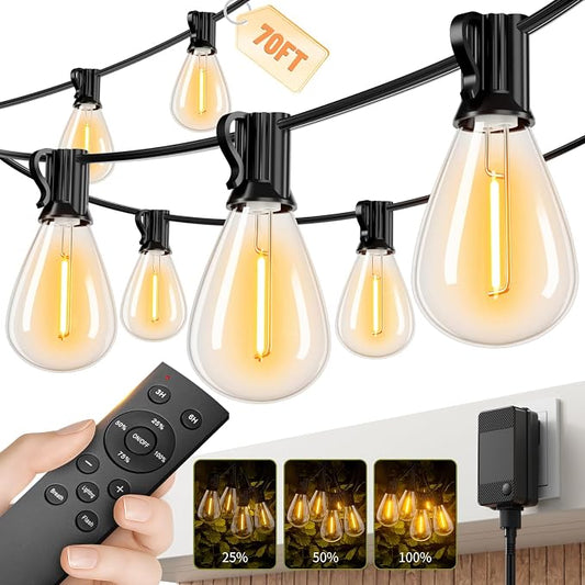 70FT LED Outdoor String Lights by Unknown