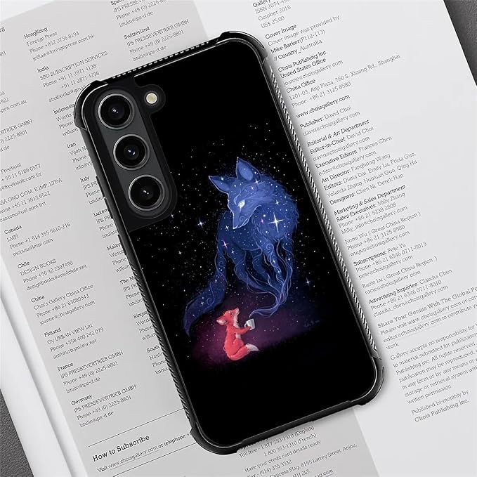 for Samsung Galaxy S23 Plus Case, Galaxy Fox Wolf Pattern Graphic Design Girl - Image 4