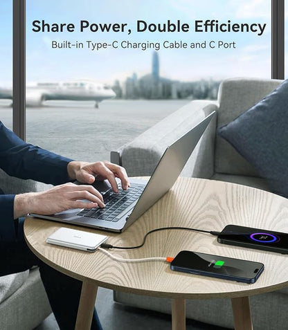 TORRAS Power Bank with Built-in USB-C Cable, Ultra-Slim 10, 000mAh Portable - Image 8