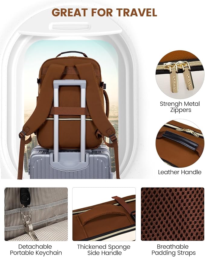 LOVEVOOK 50L Travel Backpack for Women & Men, Airline Approved Carry On Luggage - Image 7