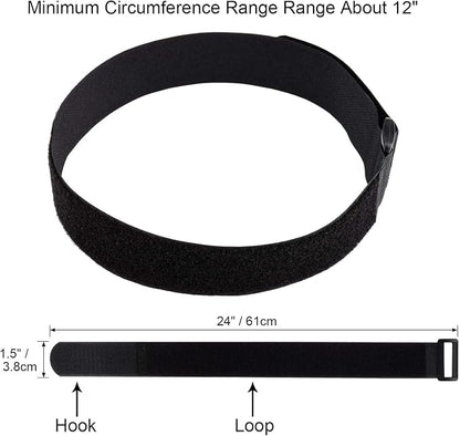 1.5 x 24 Inch Hook and Loop Cable Tie, 12 Pack Heavy Duty Adjustable Fastening - Image 6
