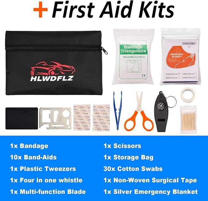 Emergency Car Kit with Jumper Cables & Snow Shovel, Winter Roadside Assistance - Image 7