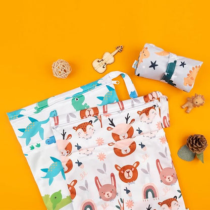 babygoal Wet Dry Bags for Baby Cloth Diapers, Washable Travel Bags, Gym Bag for - Image 2