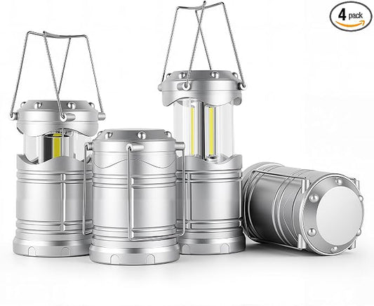 Lichamp LED Camping Lantern, 4 Pack Battery Powered Flashlight by Lichamp