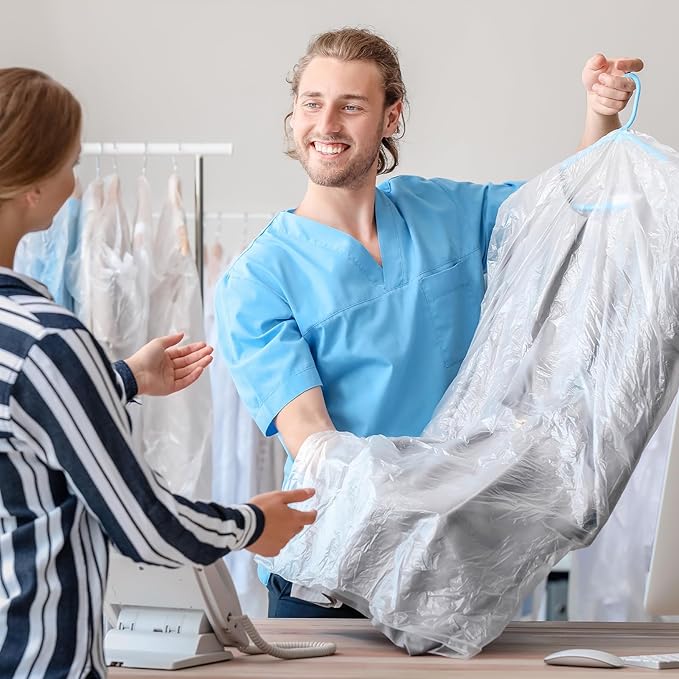 30 Pack Transparent Dust-proof Garment Covers Clear Clothes Covers - Image 3
