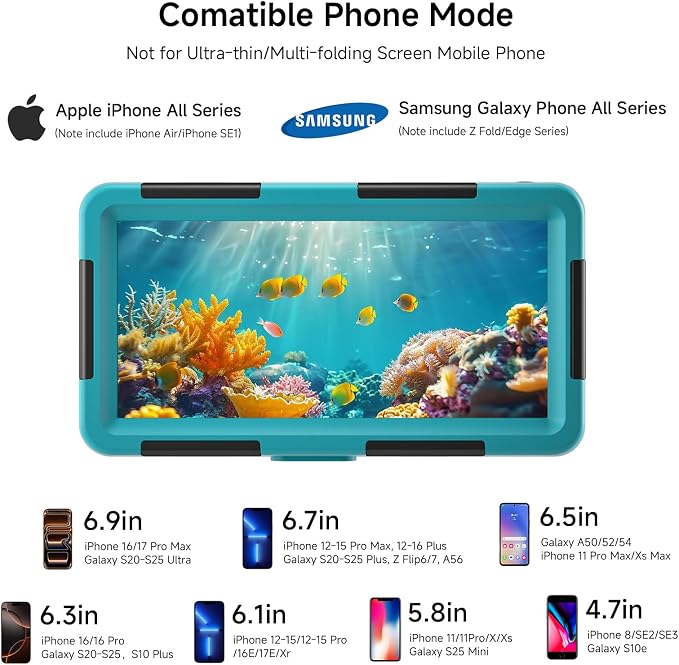 Underwater Phone Case for Snorkeling, Professional Deep Diving Waterproof Phone - Image 2
