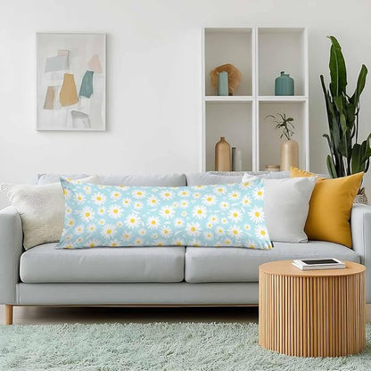 Daisy Body Pillows Covers for Adults, Blossom Daisy Large Body Pillow Covers - Image 2
