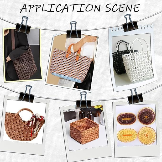 GORGECRAFT 30m*5mm Rattan Weaving Wicker Wicker Repair Kit Rosy Brown Synthetic - Image 4