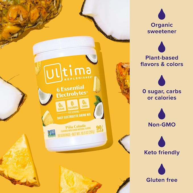 Ultima Replenisher Mocktini Electrolyte Powder Drink Mix – Sugar Free – Piña - Image 5