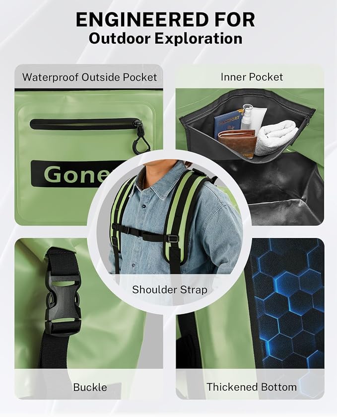 Gonex Waterproof Duffel Bag, 120L Heavy Duty Dry Duffle Bag - Image 5
