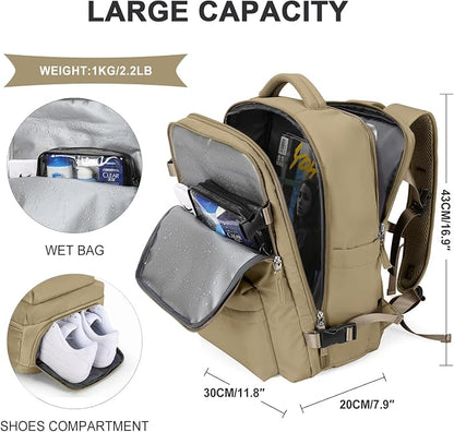 WONHOX Large Travel Backpack Carry on Flight Approved Laptop Work Business - Image 2