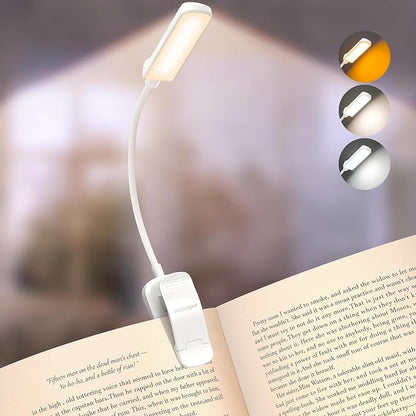Glocusent 13 LEDs Book Lights for Reading at Night, 120 Hrs Runtime by GLOCUSENT