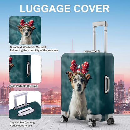 ANNA QUEEN Christmas Dog Luggage Cover, Cute Puppy - Image 3