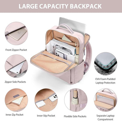 Laptop Backpack for Women, Work Business Traval Computer Backpacks - Image 3