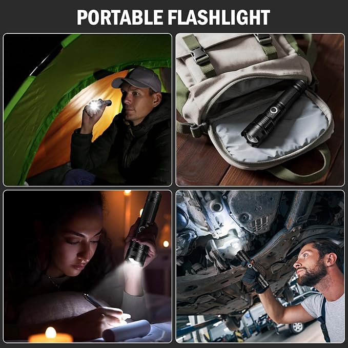 Lylting Rechargeable Flashlights High Lumens, 4 Pack 99, 000 Lumens Led - Image 8