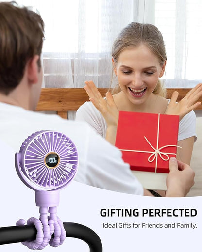 buywoo Portable Stroller Mini Fan, Small Rechargeable Personal Fan, Travel - Image 7