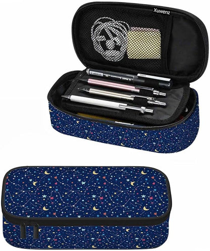 Galaxy Pencil Case Organizer Constellation Space Bright Stars Purple Stationery by Unknown