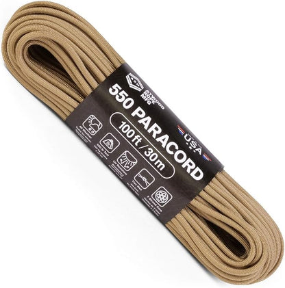 Atwood Rope MFG 550 Paracord 100 Feet 7-Strand Core Nylon Parachute Cord by AtwoodRopeMFG