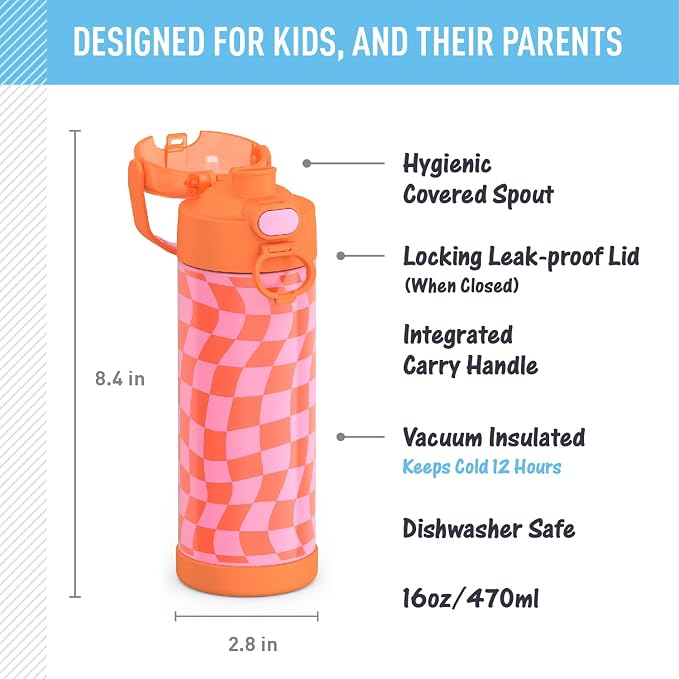 THERMOS FUNTAINER 16 Ounce Stainless Steel Vacuum Insulated Bottle - Image 2