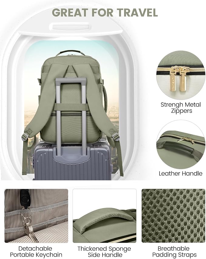 LOVEVOOK 40L Travel Backpack for Women & Men, Airline Approved Carry On Luggage - Image 8