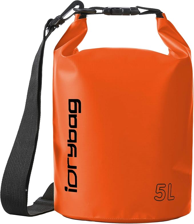 IDRYBAG Dry Bag for Kayaking Waterproof 2L/5L/10L/15L/20L, Small Dry Sack by iDrybag+