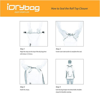 IDRYBAG Dry Bag for Kayaking Waterproof 2L/5L/10L/15L/20L, Small Dry Sack - Image 7