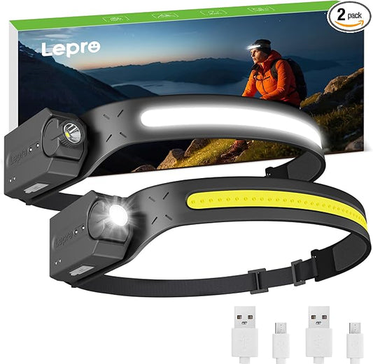 Lepro LED Headlamp Rechargeable by Lepro