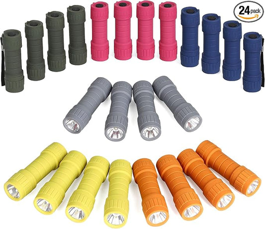 24-Pack Small Flashlights Set, Super Bright 100 Lumen LED Flashlight Pack by SEAMAGIC