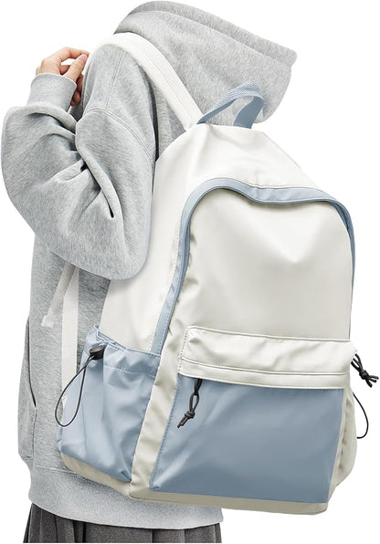 BJLFS Blue White Backpack for Women Men, Gym Backpack for Women Foldable by BJLFS