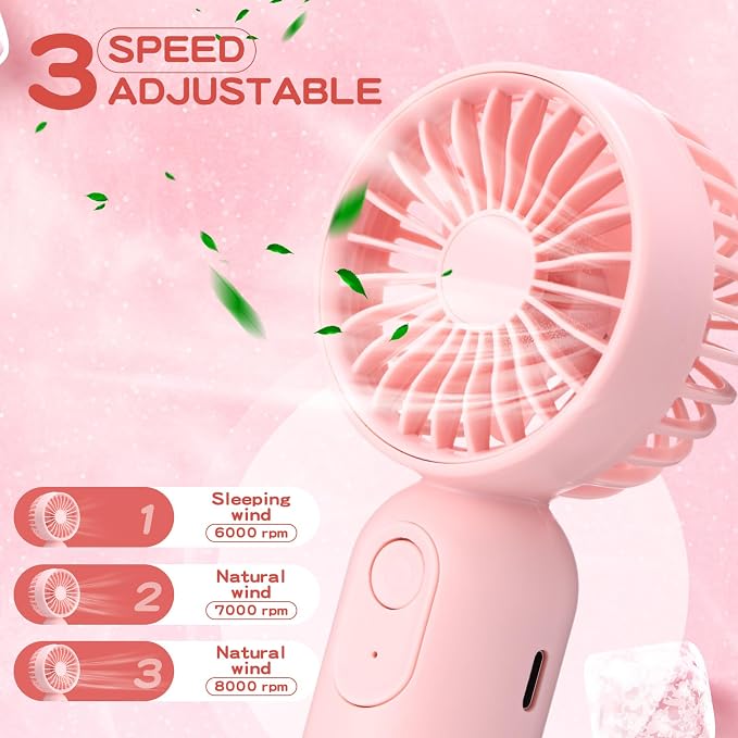 Rossesay 48 Pcs Mini Portable Fan Bulk Cute Handheld Lightweight Small Little - Image 3