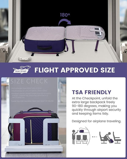 LOVEVOOK Large Travel Backpack for Women, TSA Carry on Backpack for Airplanes - Image 2