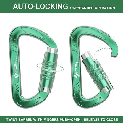 3inch Auto Locking Carabiner Clips Heavy Duty, 12KN /2697lbs Lightweight - Image 2