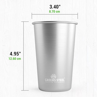 Greens Steel #1 Premium Stainless Steel Cup, 16 oz Pint Cups Premium Metal Cups - Image 4