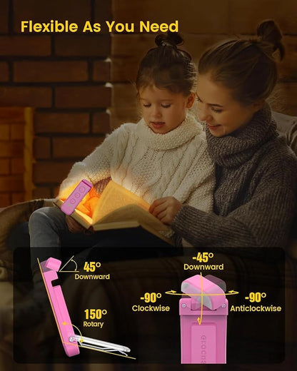Glocusent USB Rechargeable Book Light, Portable Clip-on LED Reading Light - Image 5