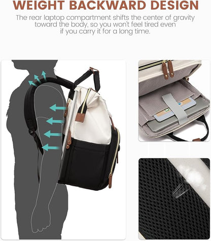 LOVEVOOK Laptop Backpack for Women, 17.3'' Waterproof Nurse Bag Teacher Work - Image 5