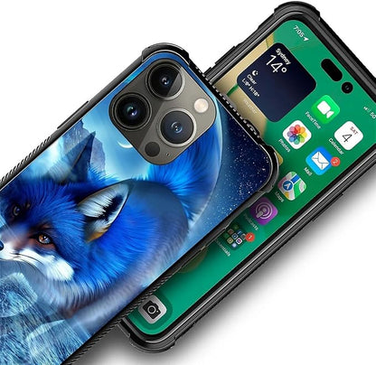 for iPhone 13 Pro Case, Snowy Mountain Fox Lake Pattern Graphic Design Girl Boy - Image 3