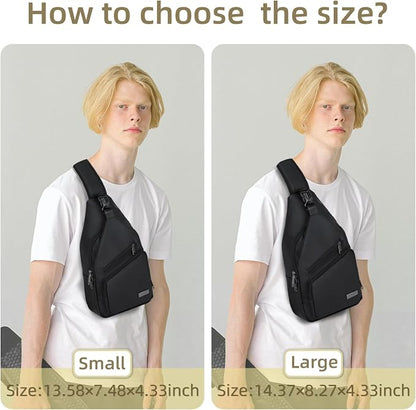 AMJ Crossbody Sling Bag Men Women, Casual Shoulder Backpack, Chest Daypack - Image 7