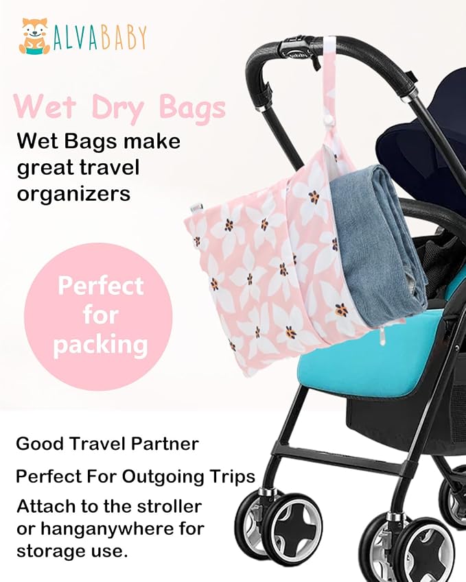 ALVABABY 2pcs Waterproof Wet Dry Bags, Reusable - Image 5