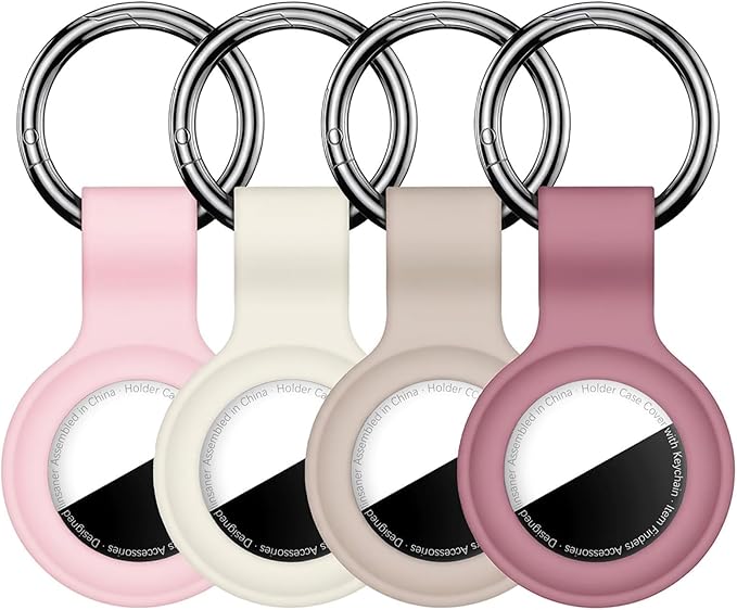Linsaner Holder for AirTag 2nd Gen & 1st Gen, Silicone Case Keychain Key Ring by Linsaner