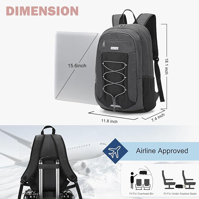 MAXTOP Travel Backpack Laptop Back Pack College Bookbag Anti-theft Backpacks - Image 4