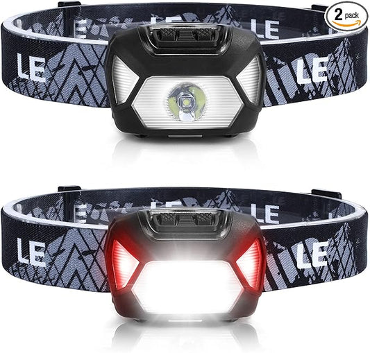 Lepro HeadLamp, 2 Pack Super Bright LED Head lamp by Lepro