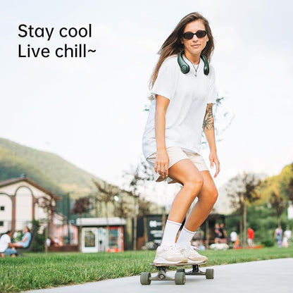 JISULIFE Portable Neck Fan, Hands Free Bladeless Fan, 5 Speeds, 4000 mAh - Image 7