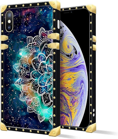 Compatible with iPhone XR Case, Starry Sky Colourful Mandala Luxury Golden - Image 2