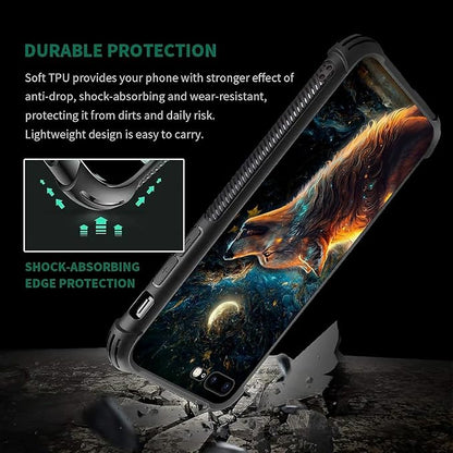 for iPhone 7 Plus/8 Plus Case, Star Cave Hungry Wolf Pattern Graphic Design - Image 3