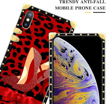 Compatible with iPhone Xs Max Case, Elegant High Heels Luxury Golden Decoration - Image 4